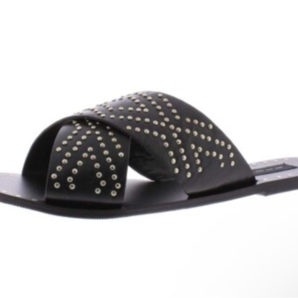 Steven By Steve Madden Black Studded Sandals